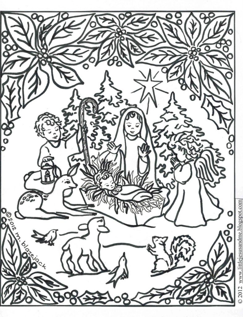 786x1024 Away In A Manger Coloring Pages