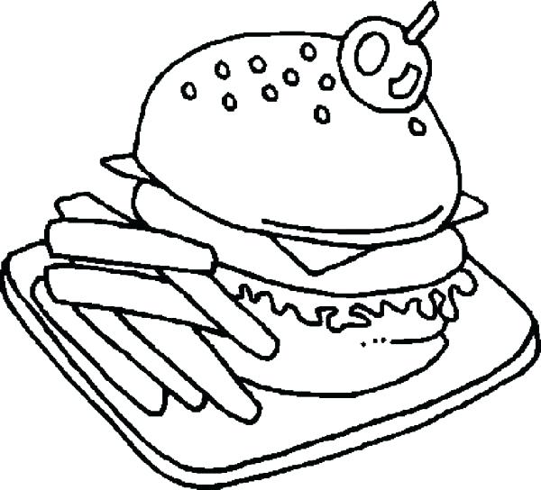 600x544 Good Fast Food Coloring Pages Or Junk Food Coloring Pages Fast