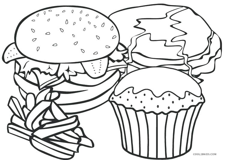 750x536 Coloring Pages Food Fast Food Coloring Pages Printable Coloring