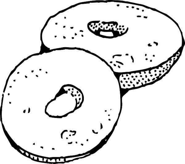 600x531 Donuts Junk Food Coloring Page