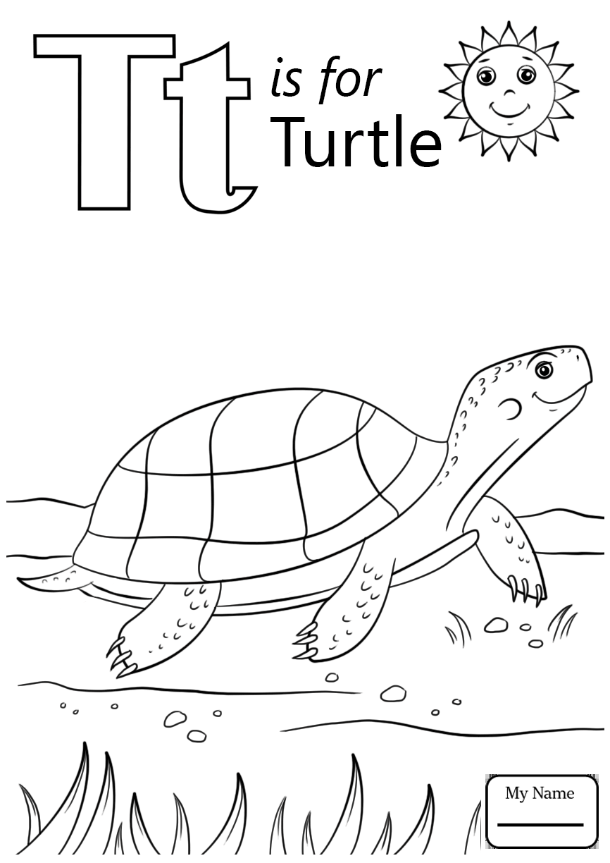 866x1224 Coloring Pages Letter T