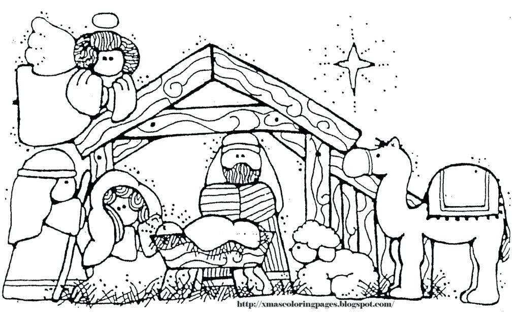 1024x624 Mary Joseph And Baby Jesus Coloring Page Nativity Colouring Pages