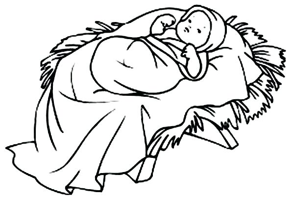 600x403 Baby Jesus Christmas Coloring Pages