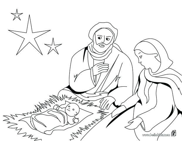 620x480 Mary Joseph Jesus Coloring Pages Vanda