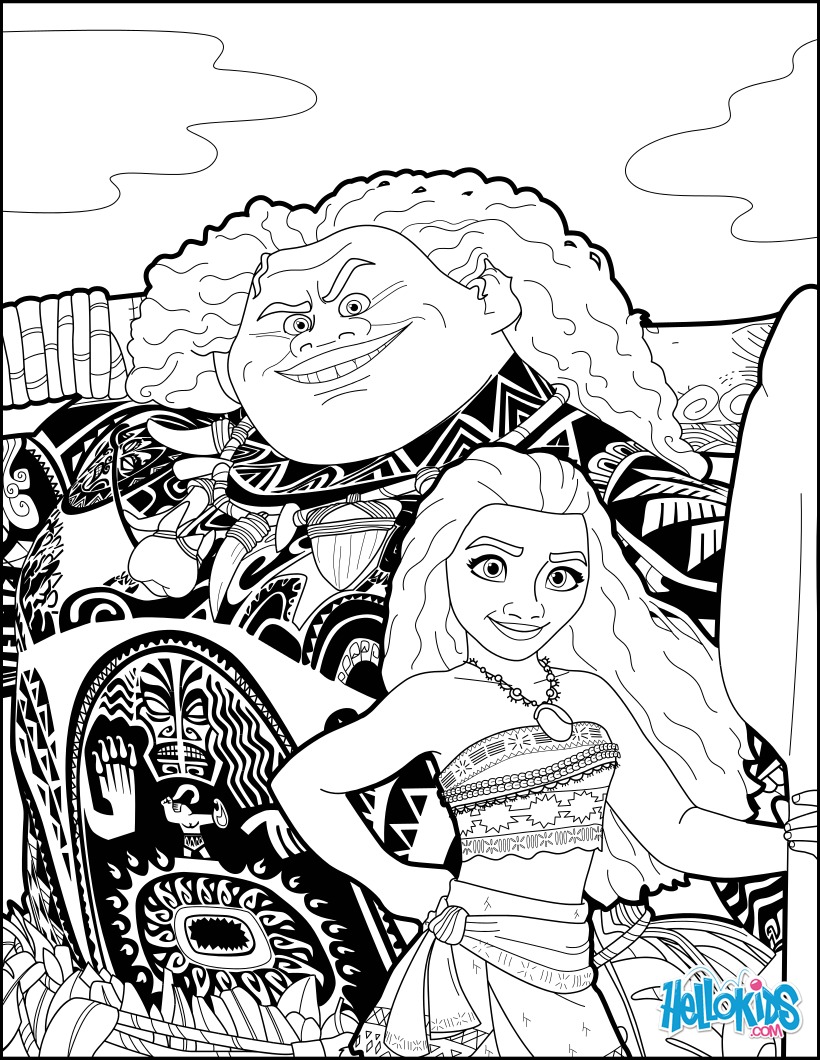 820x1060 Moana Coloring Pages