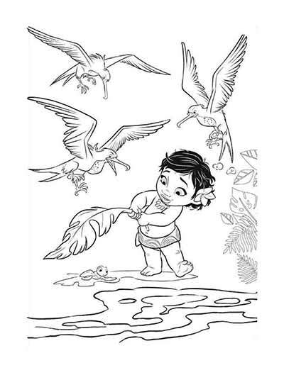 400x529 Moana Coloring Pages