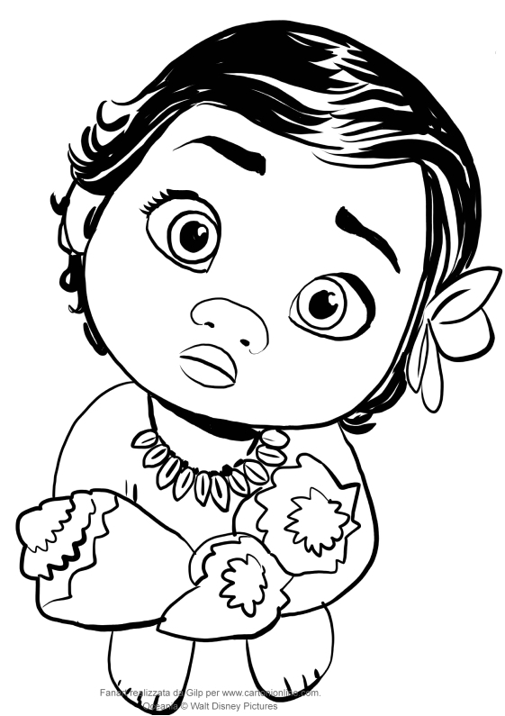 561x795 Baby Moana Coloring Pages Ba Moana Drawing At Getdrawings Free