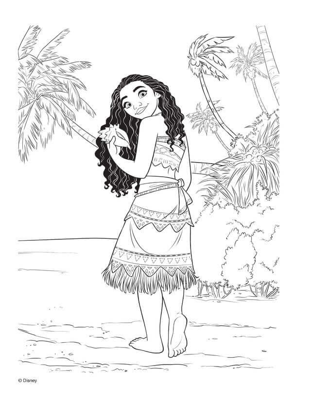 638x826 Cute Moana Coloring Pages