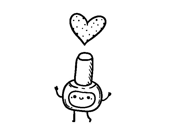 600x470 Nail Polish Coloring Page