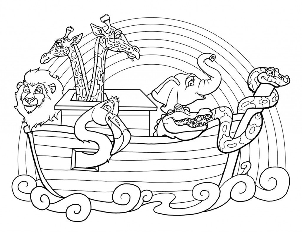 1024x790 Noah's Ark Coloring Pages Printable Gallery
