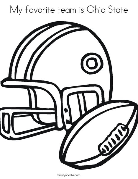 468x605 My Favorite Team Is Ohio State Coloring Page