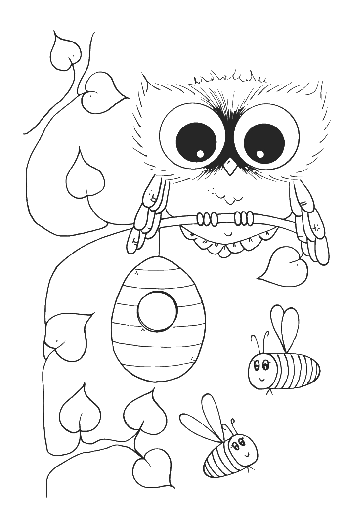 700x1030 Coloring Pages Owls