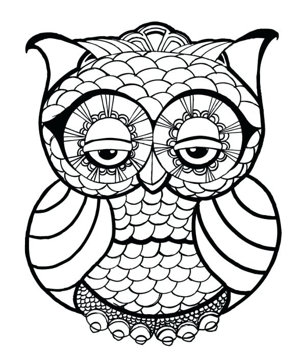600x699 Coloring Page Owl Coloring Pages Of Best Coloring Pages Of Owls