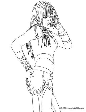364x470 Dancing Rihanna Coloring Page More Singer Coloring Sheets