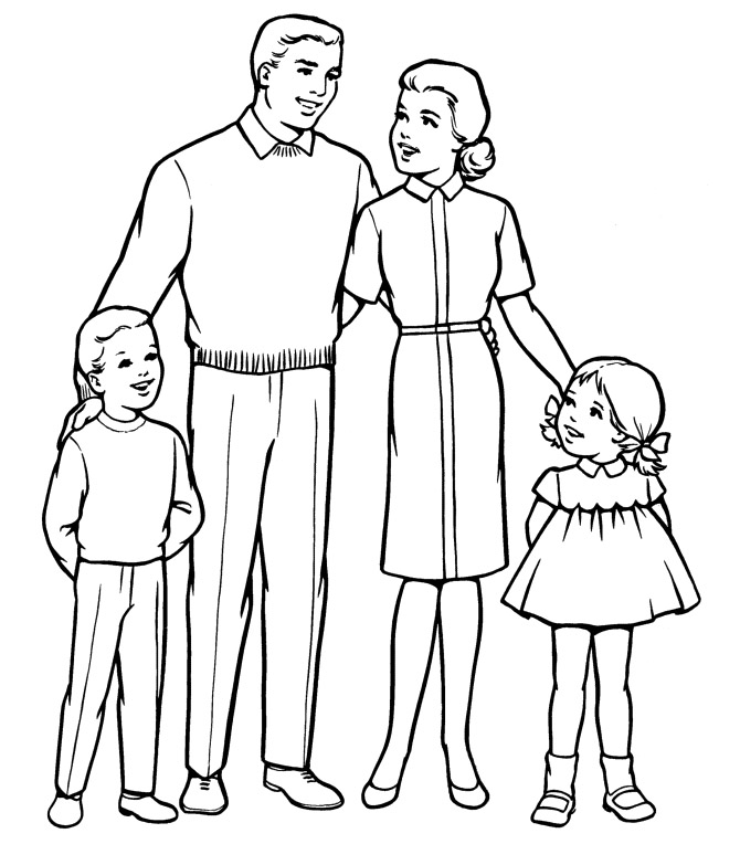 670x764 Girls Coloring Pages For Kids Family, People And Jobs Coloring