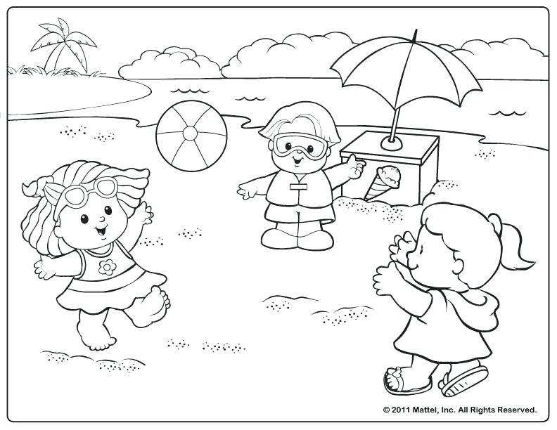 792x612 Little People Coloring Pages Beach Scene Coloring Pages Kids