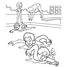 230x230 Top Free Printable Swimming Coloring Pages Online