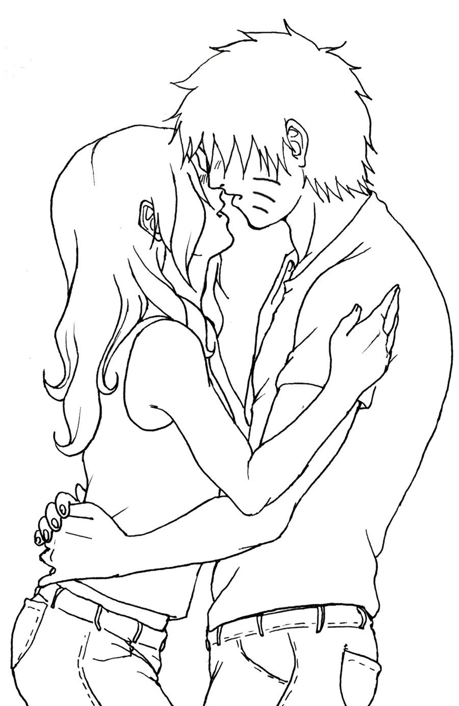 900x1383 Kiss Coloring Pages New Sketches People Kissing Coloring Pages