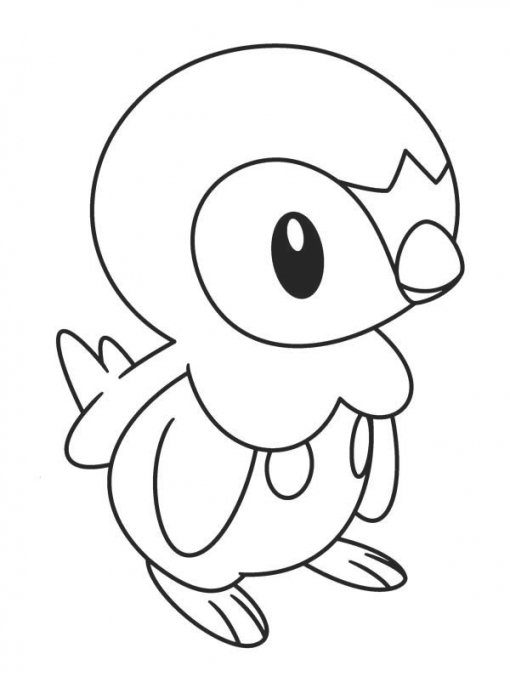 510x688 Pokemon Piplup Coloring Pages