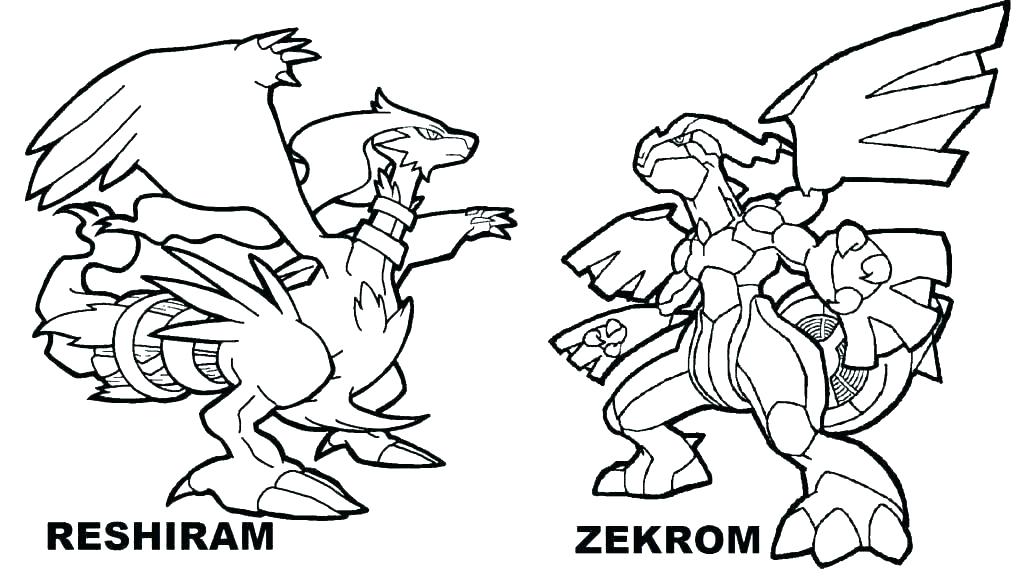 1024x581 Legendary Pokemon Black White Coloring Pages Color Printable Fancy
