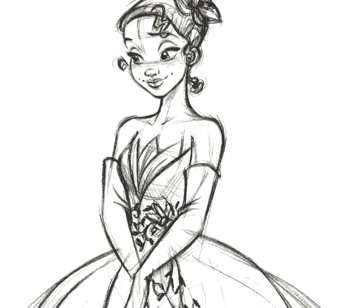 678x600 Princess Tiana Coloring Page Kids Fashion Dress Coloring Pages