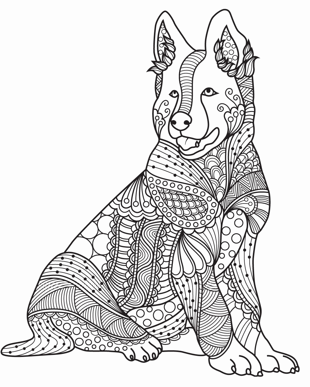 1053x1314 Dog Coloring Pages Of Realistic Dogs