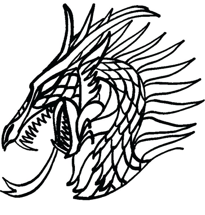 720x756 Coloring Pages Of Dragons Enormous Scary Dragon Coloring Pages
