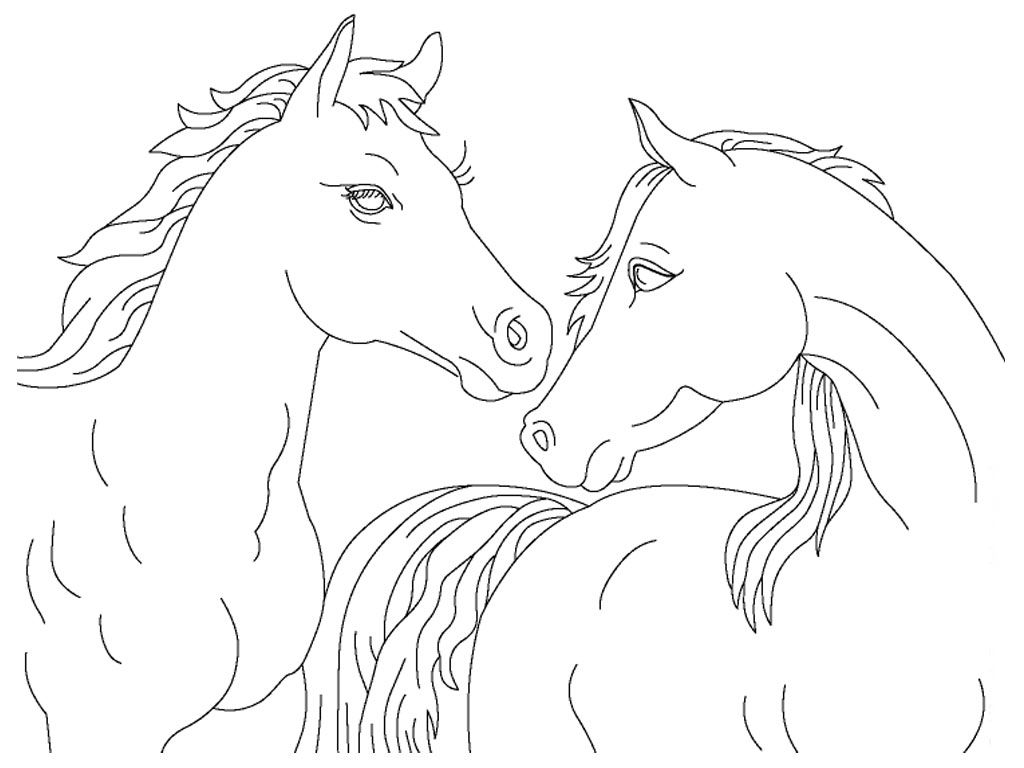 1024x768 Online Realistic Horse Coloring Pages Page