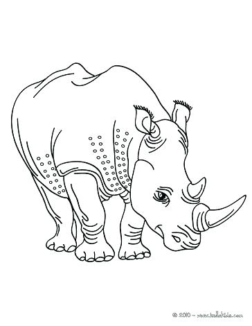 364x470 Rhino Coloring Pages Rhino Coloring Page Two Horned Rhinoceros