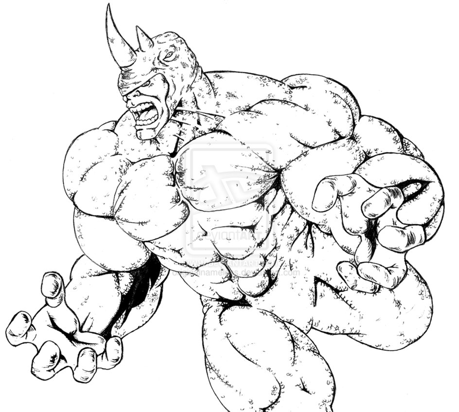 944x847 Wealth Juggernaut Coloring Pages Rhino Spiderm