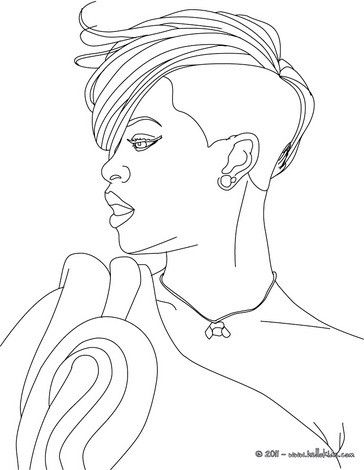 364x470 Rihanna Portrait Coloring Page More Famous People Coloring Sheets