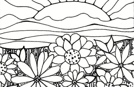 469x304 Sunset Coloring Pages Just Colorings