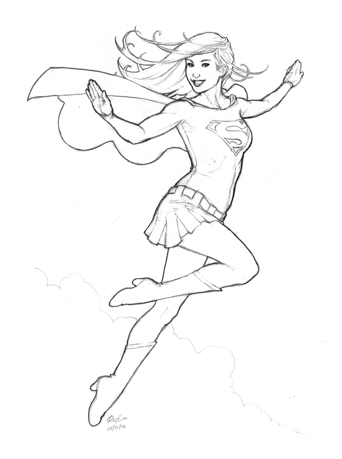 700x938 Supergirl Coloring Pages Printable