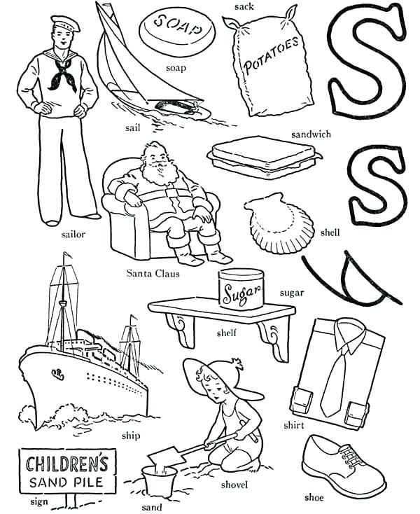600x734 Letter I Coloring Pages Letter S Coloring Pages Packed With Learn