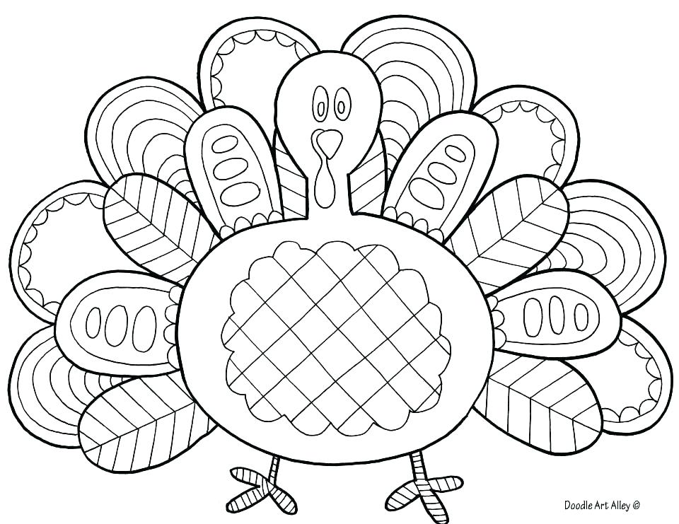 960x741 Free Turkey Coloring Pages For Preschoolers