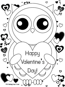 262x350 Valentine's Day Owl Coloring Page! {valentine's Dayowl Theme} Tpt