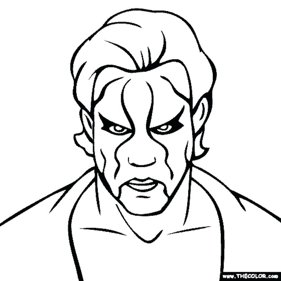 950x950 Coloring Pages Wwe Coloring Pages Sting Of Belts Wwe Coloring