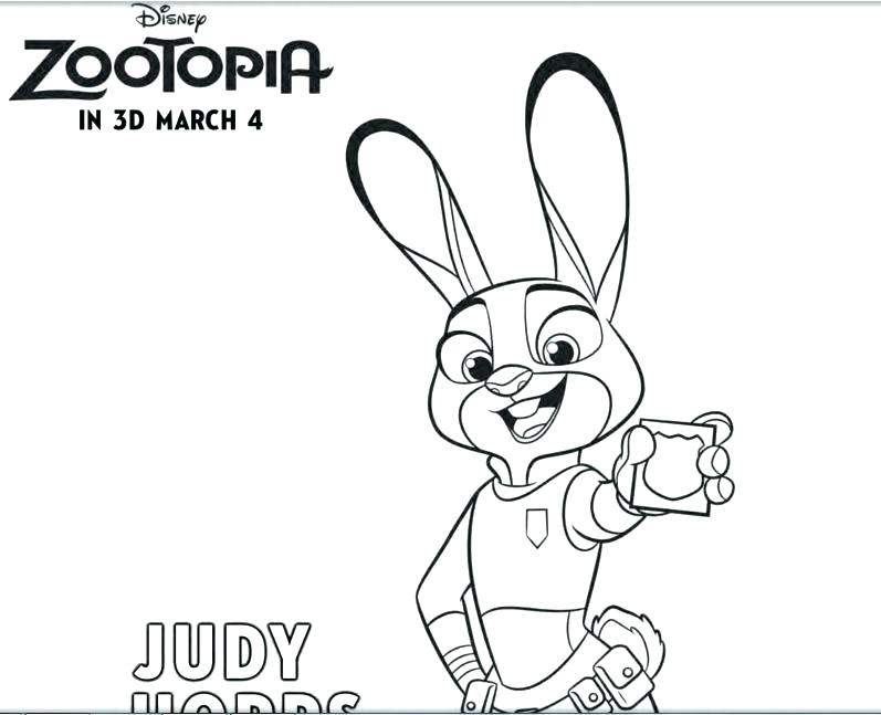 797x647 Zootopia Coloring Book And Nick Coloring Pages Zootopia Colouring
