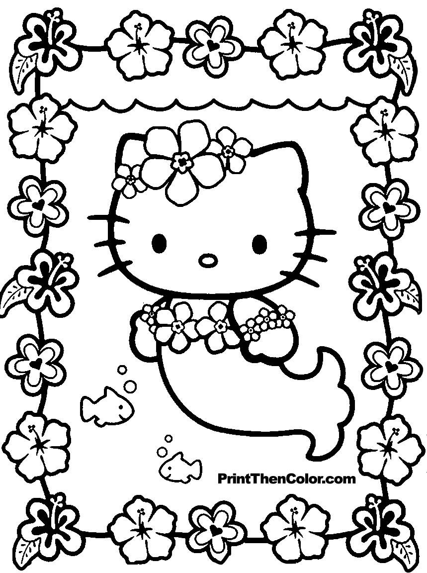 859x1152 Free Online Coloring Pages Hello Kitty Coloring Pages