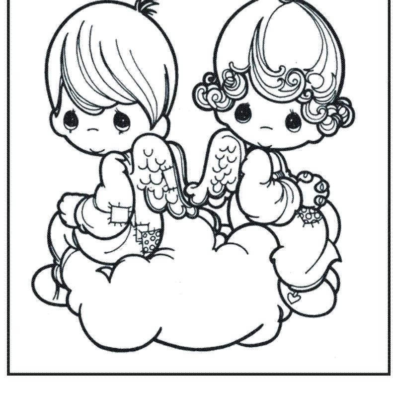 791x800 Free Coloring Pages Online Disney Precious Moments Angels Baby M