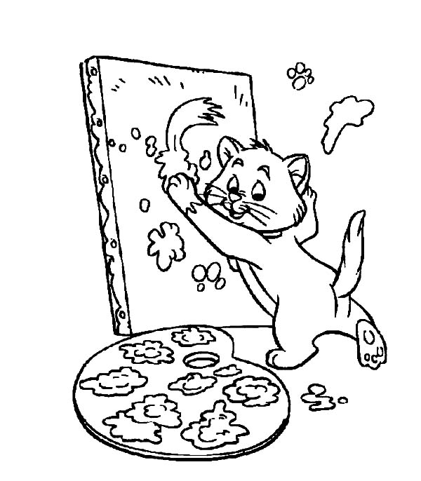 600x686 Paint Coloring Pages Unique The Aristocats Toulouse Learn To Paint