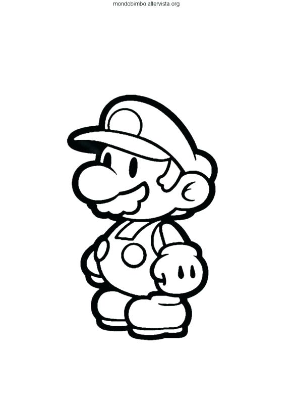 581x800 Paper Mario Coloring Pages