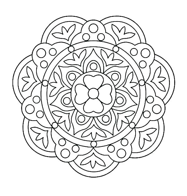 600x629 Flower Design Coloring Pages Pattern Color Pages Swirl Pattern