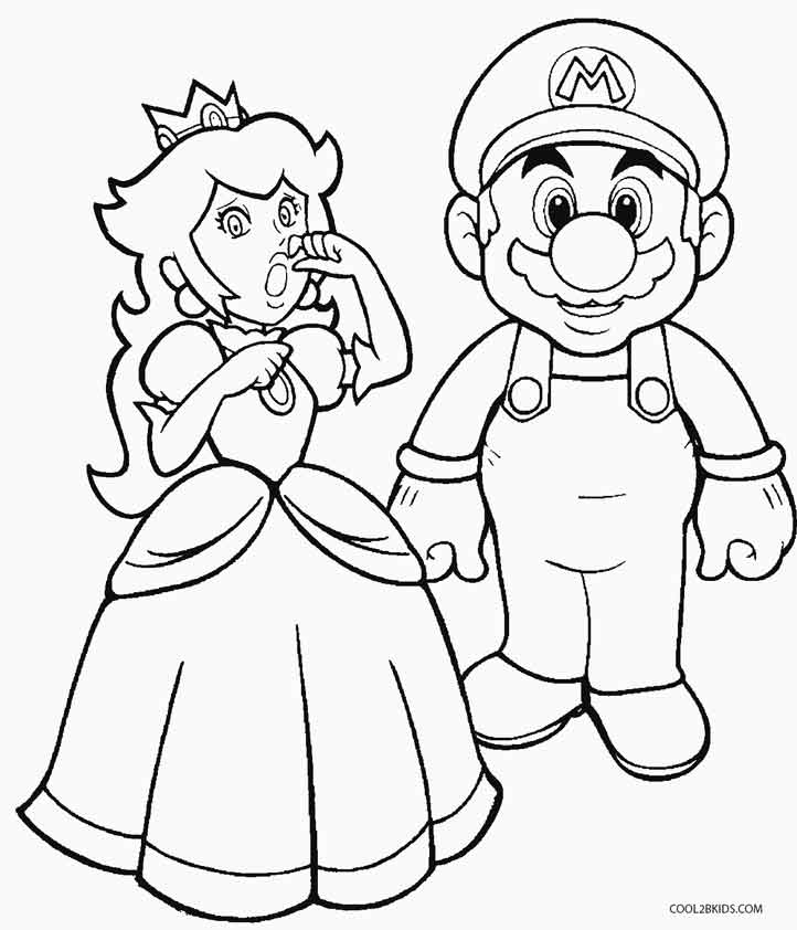 722x842 Printable Princess Peach Coloring Pages For Kids