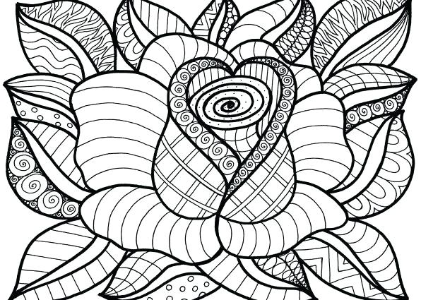 596x425 Flower Coloring Book Pages Plus Poinsettia Coloring Pages