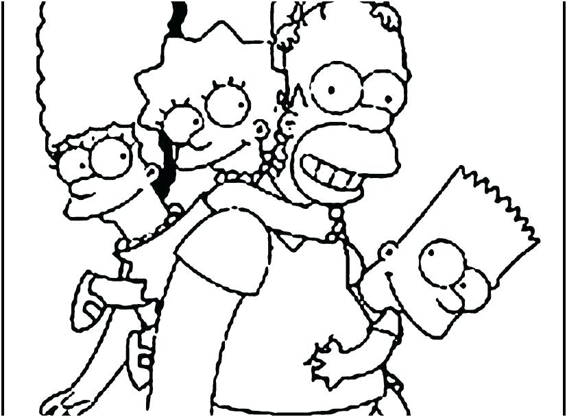 827x609 Print Coloring Pages Portraits The Simpsons Lovely Prin