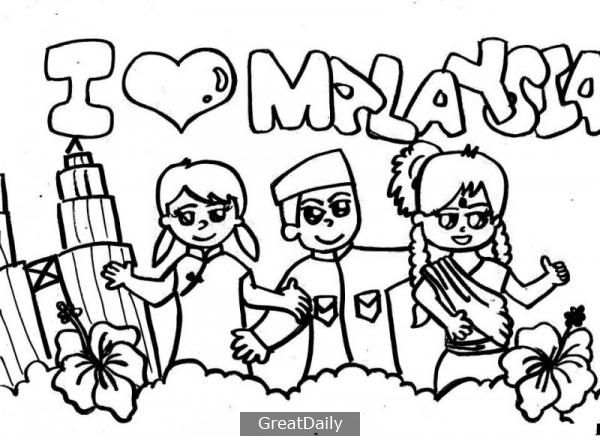 600x436 Collection Of Colouring Poster For Bulan Kemerdekaan Coloring