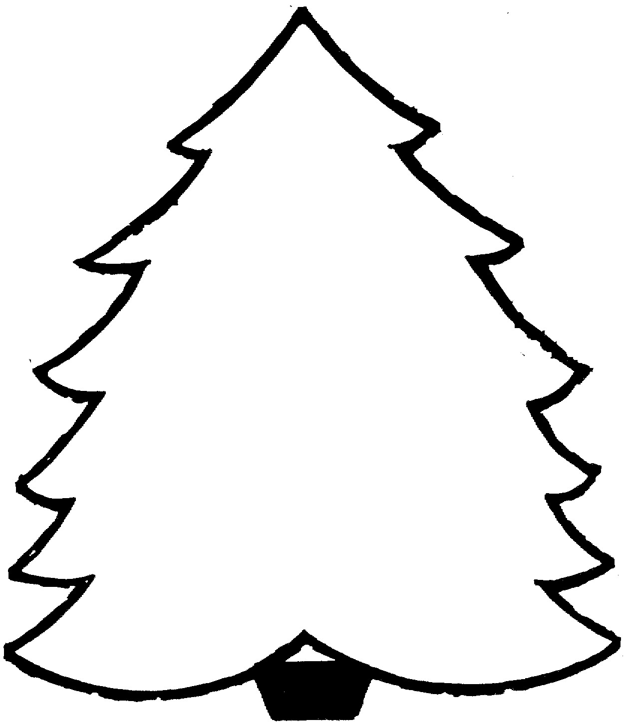 1254x1452 Christmas Tree Coloring Pages