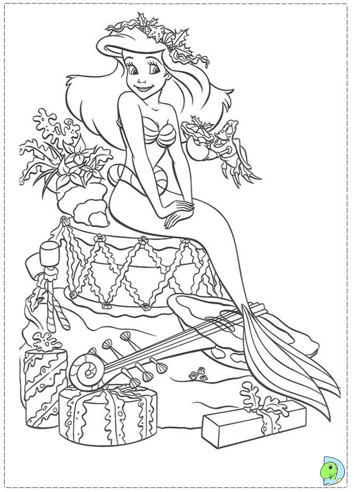 691x960 Free Printable Christmas Disney Princess Coloring Pages
