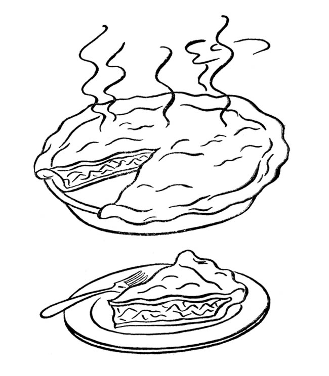650x744 Pie Coloring Pages